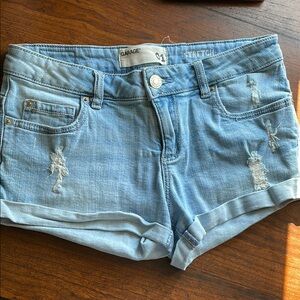 Garage Blue Jean Shorts with Frayed Hems -Size 1